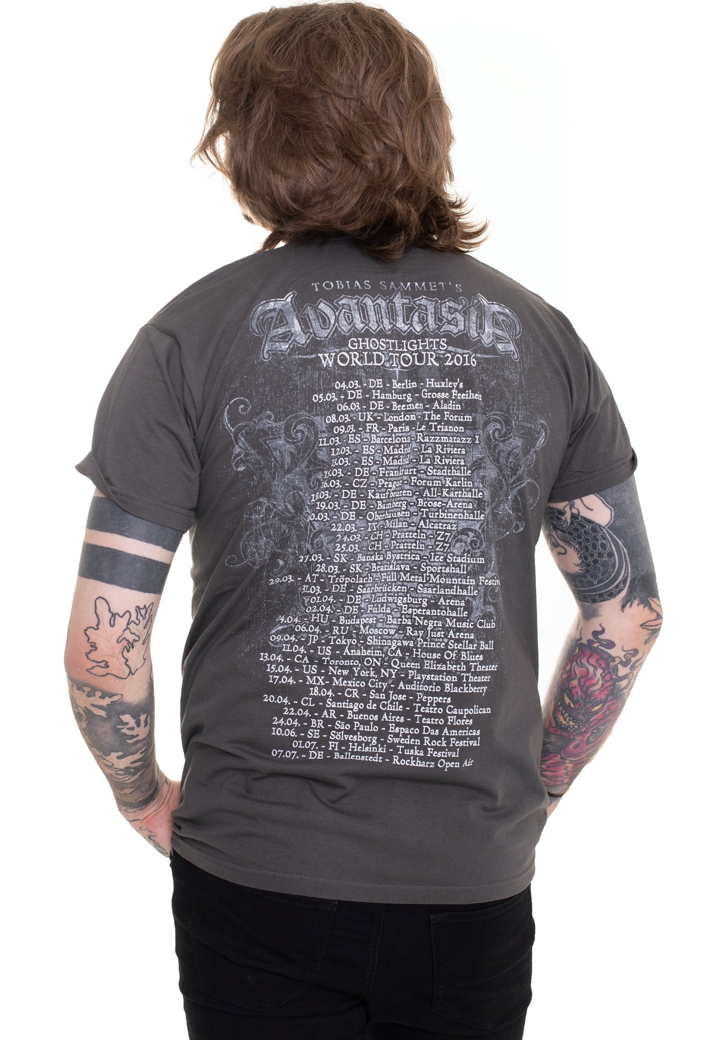 Avantasia - Skullwing Tour 2016 Dark Grey - T-Shirt | Men-Image